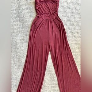 Strapless, pink, Fashion nova jump suit, stretch, size medium